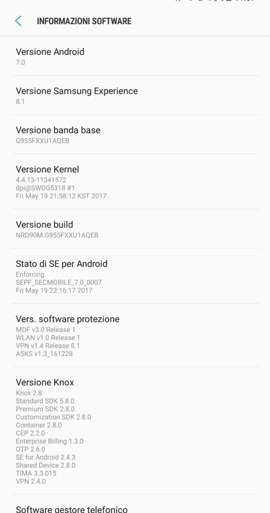 Galaxy S8 update Maggio 2017 3