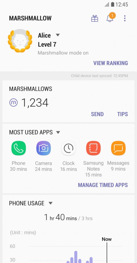 applicazione Samsung controllo parentale