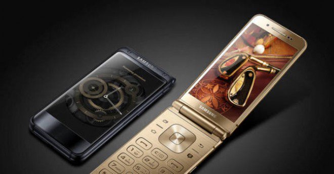 samsung doppio display filp phone smartphone a conchiglia